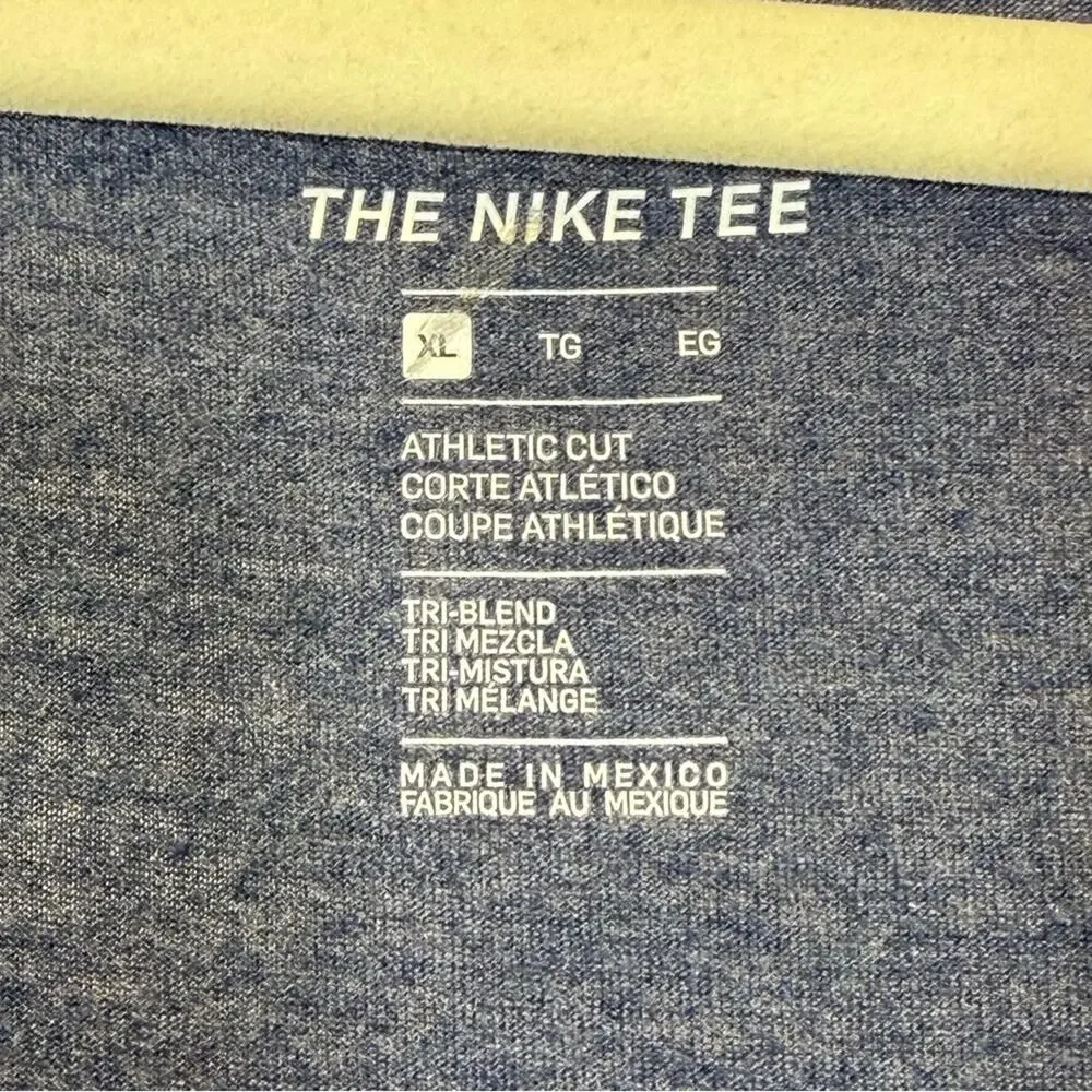 Nike Blue Athletic Cut Tee, Size XL. MSU Billings Yellowjackets. Good used cond!